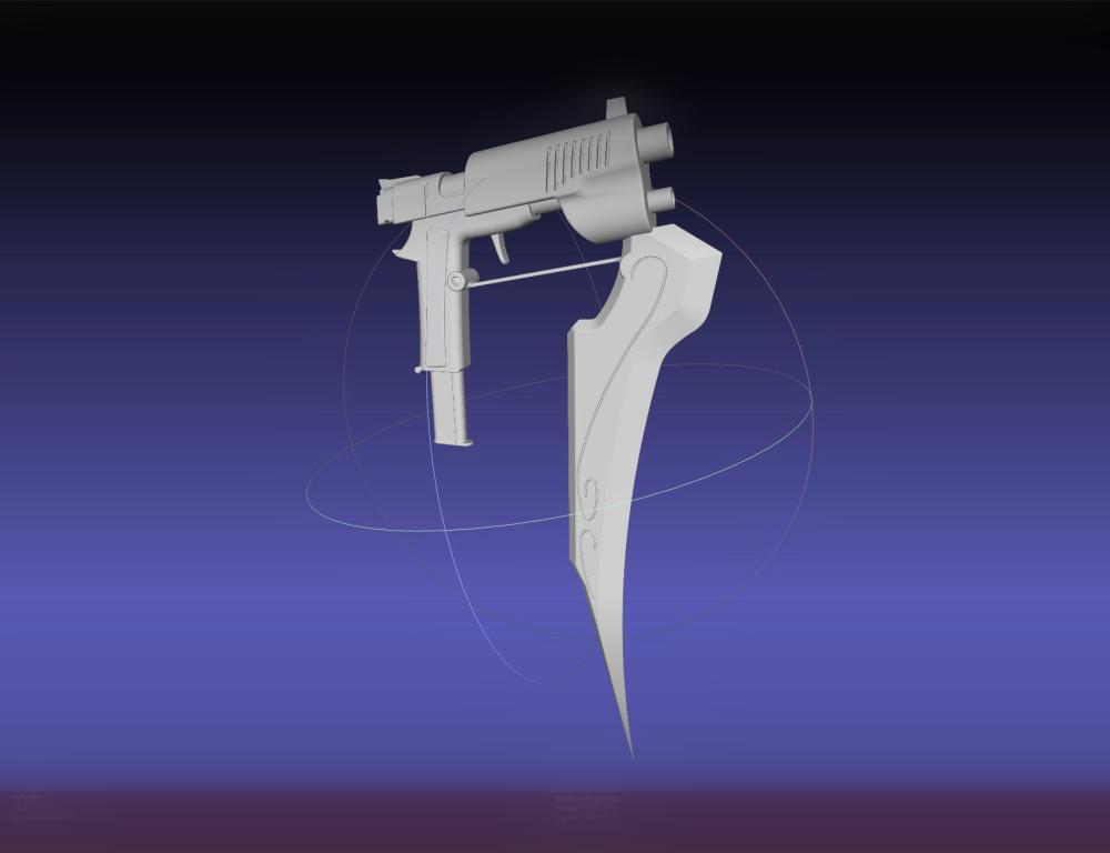 RWBY Ren Gun Basic Model 3d model