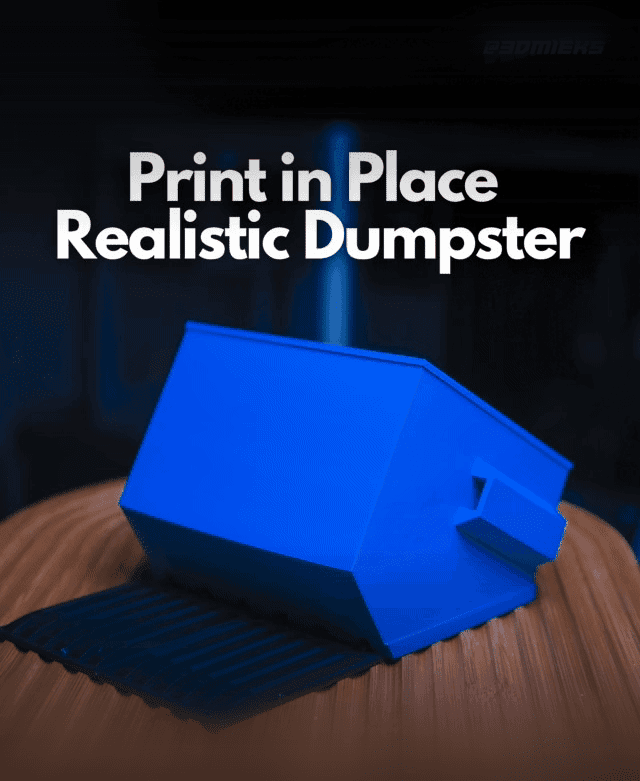 Print in Place Realistic Dumpster Organizer 3d model