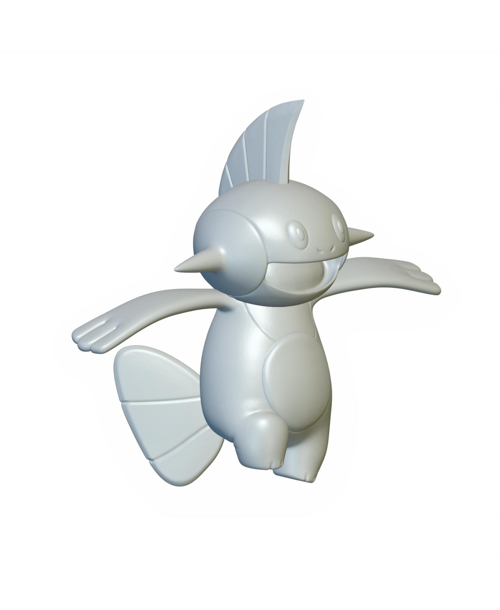 Pokemon Marshtomp #259 - Optimized for 3D Printing 3d model