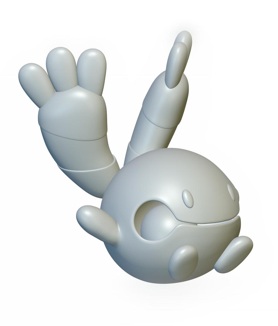 Pokemon Chingling #433 - Optimized for 3D Printing 3d model