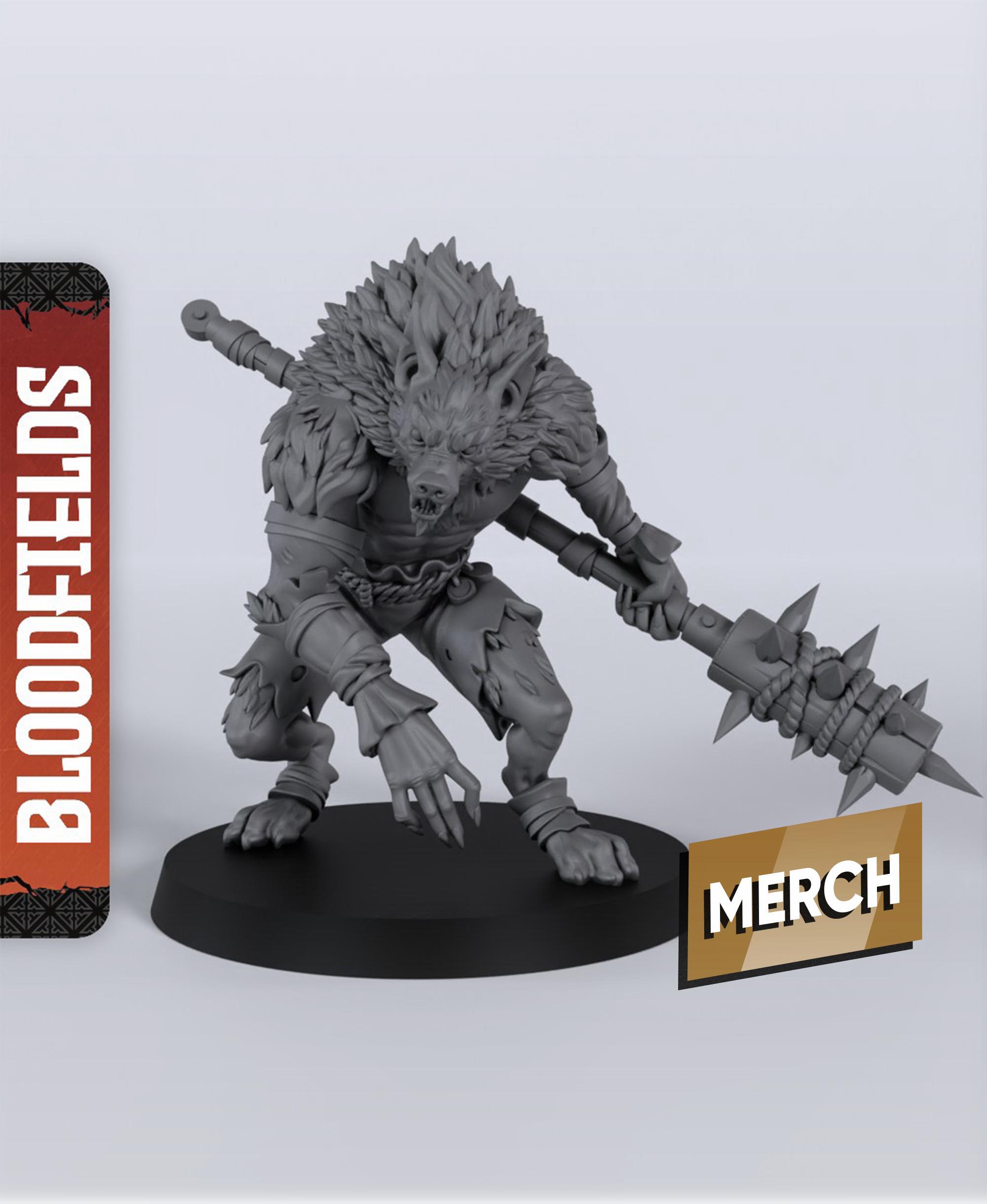 Werewolf Lupo - With Free Dragon Warhammer - 5e DnD Inspired for RPG and Wargamers 3d model