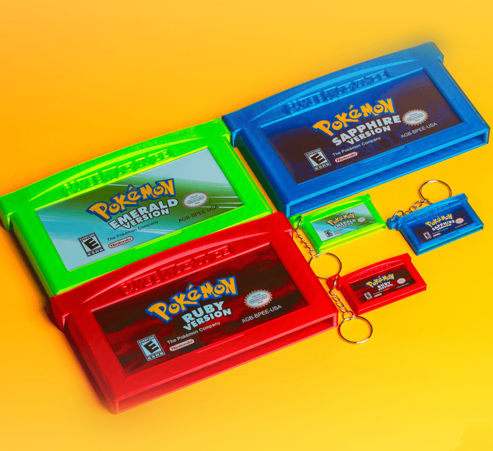 Gameboy Advance Cartridges - Keychains and Wall Mountables 3d model