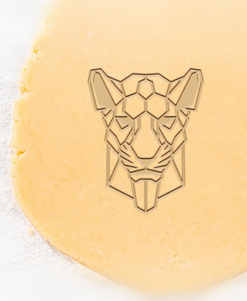 Geometric Puma Cookie Cutter, Biscuit Cutter 3d model