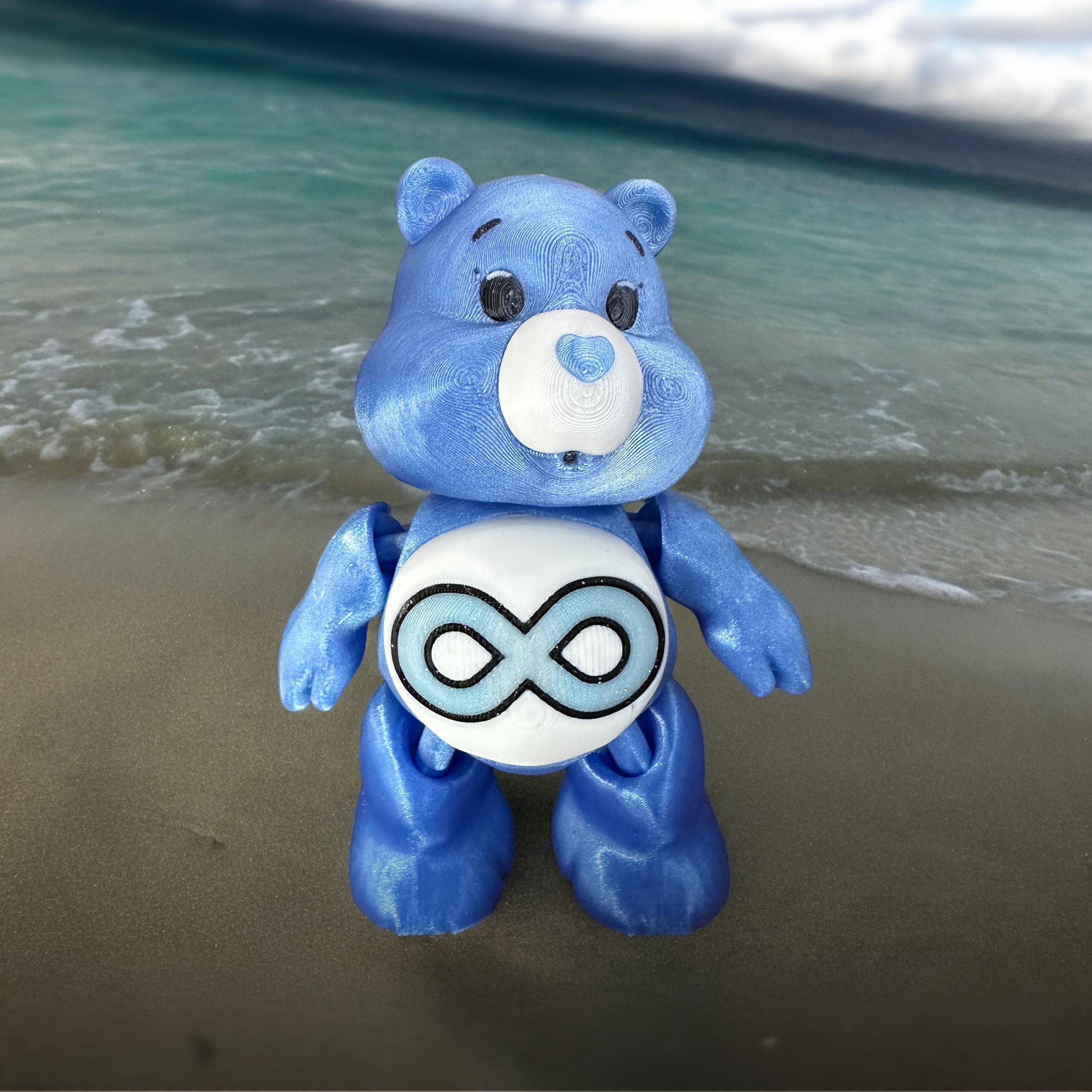 Autism Awareness - Infinity Bear - Articulated, Print in Place, Flexi, Flexible 3d model