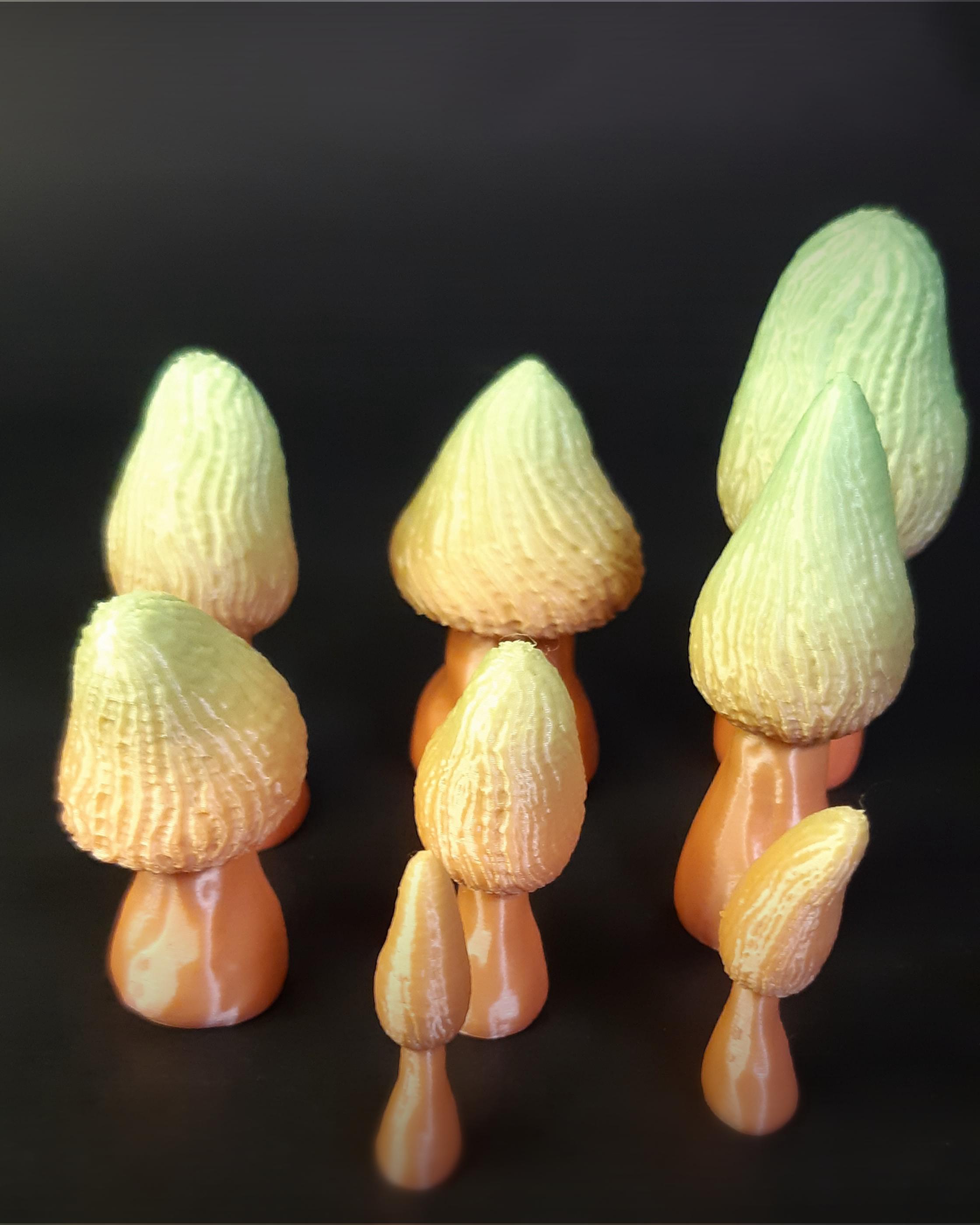 Morel Mushroom Forest - Free Standing Sculpture - Support Free 3d model