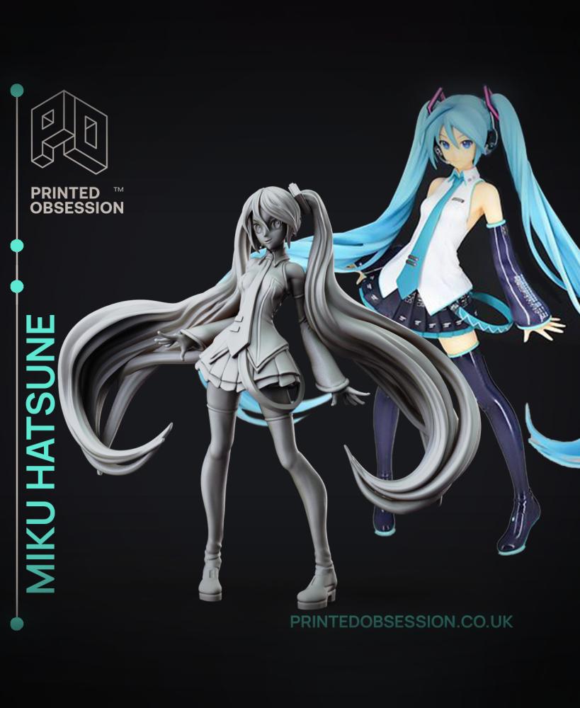 Miku Hatsune - Vocaloid - 120 mm Fanart Model 3d model