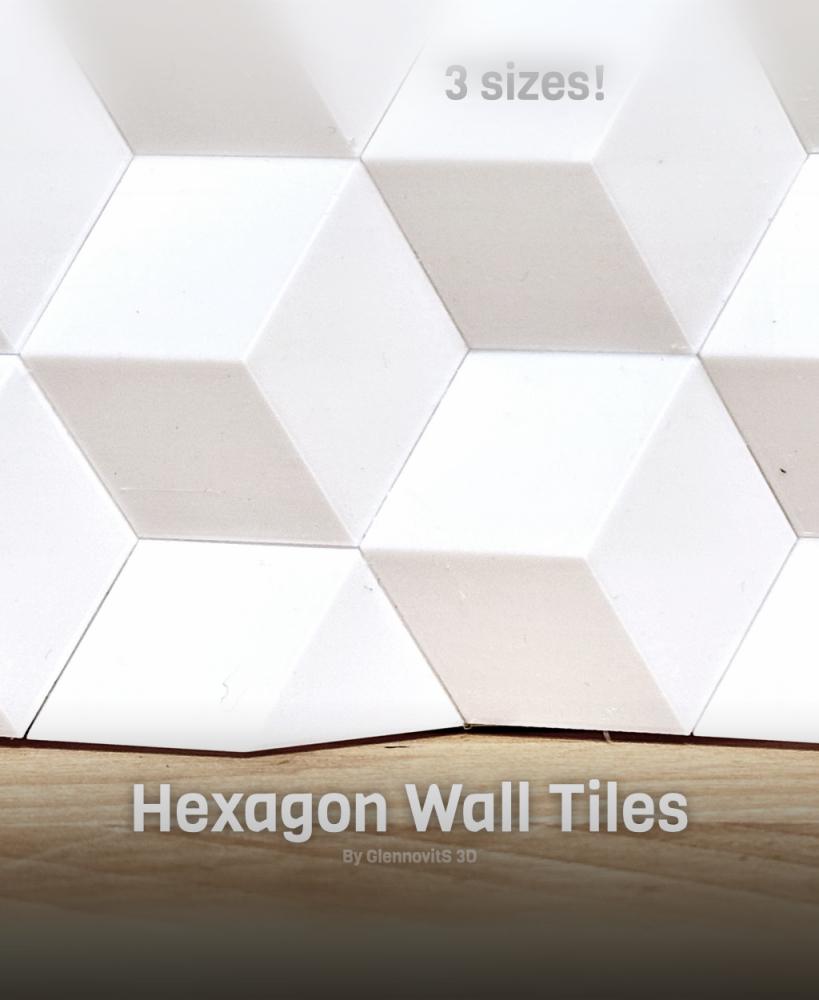 Hexagon Wall Tiles (Backdrop styling for photos) 3d model