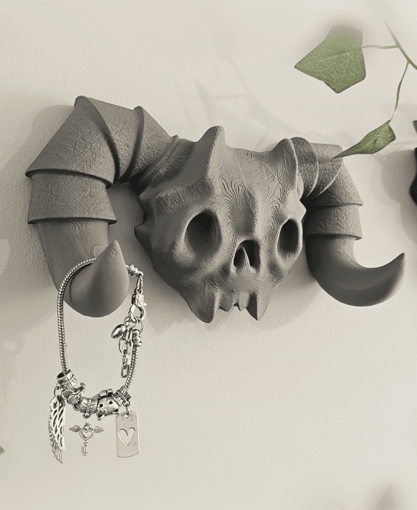 Demon Skull Wall Hook 3d model