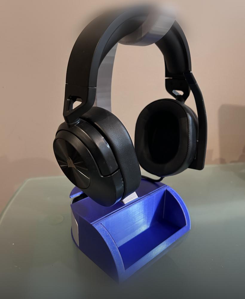 Headphone Stand with Storage 3d model