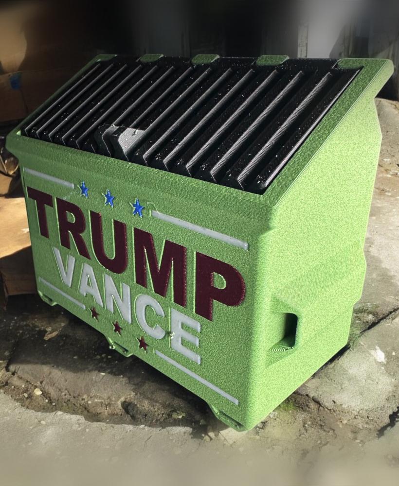 FREE TRUMP, TRUMPSTER DUMPSTER, BALLOT BOX MEME 3d model