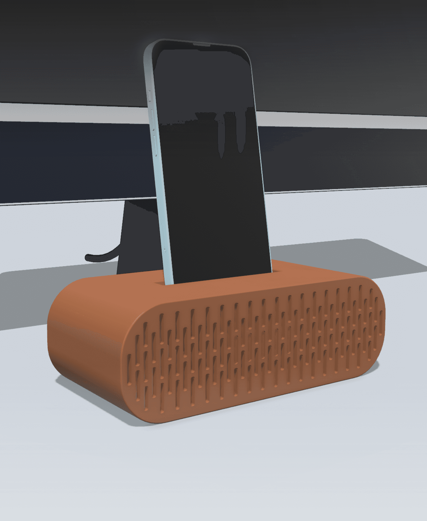 Phone Speaker Holder - Line style 3d model