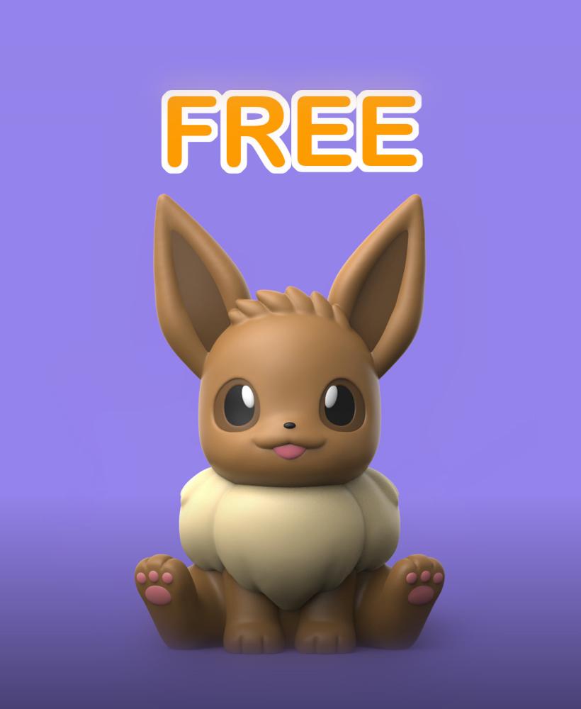 Eevee (Easy Print No Supports) 3d model