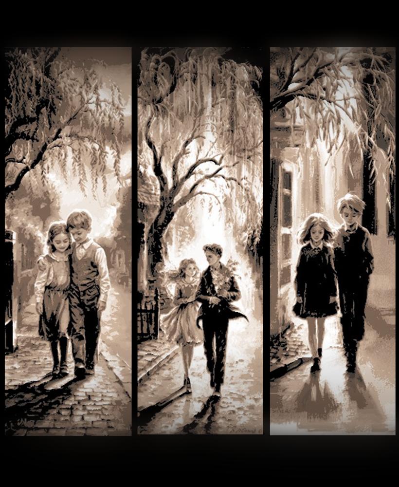 A walk through time -sweethearts from the beginning - Set of bookmarks 3d model