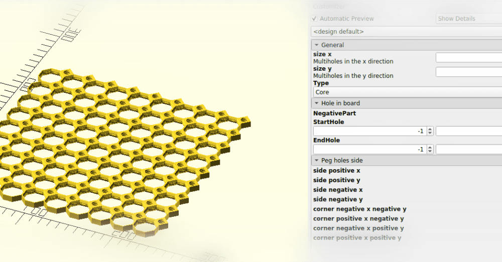 Multiboard OpenSCAD generator 3d model