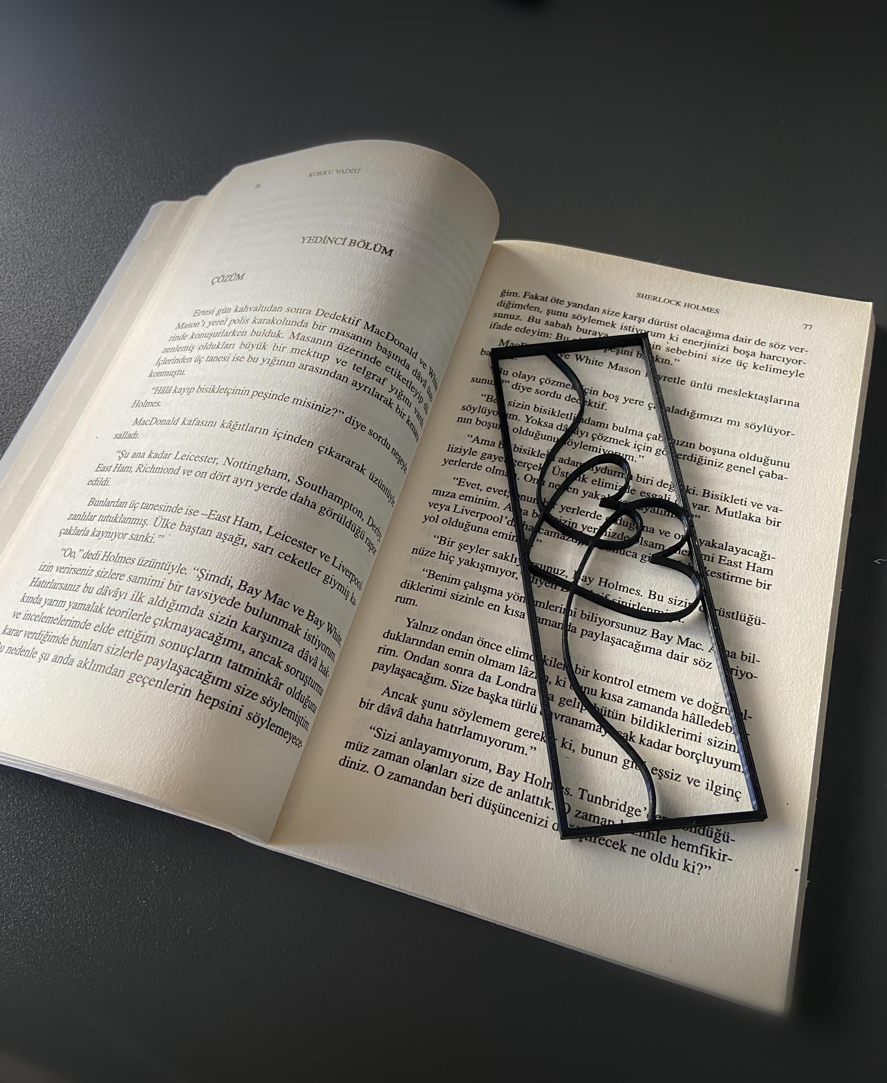 Line Heart Bookmark 3d model