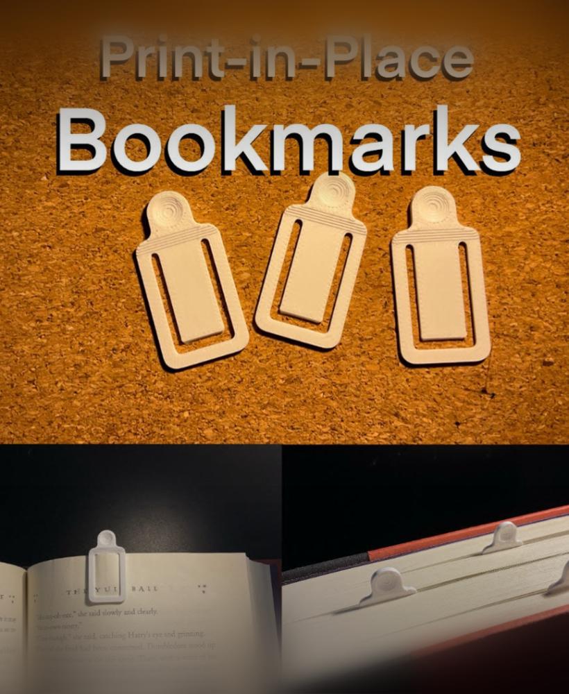 Bookmark Clips | Print-in-Place 3d model