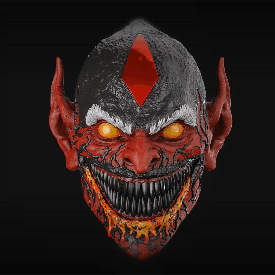 Red Goblin Mask 3D Print File STL  3d model
