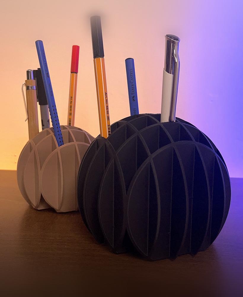 Spherical pencil holder 3d model