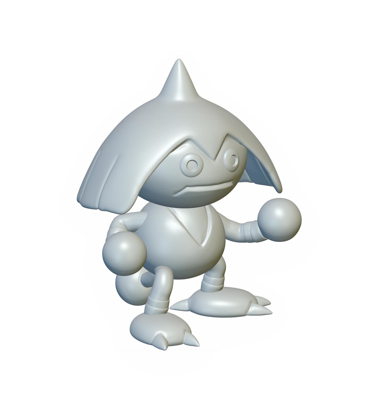Pokemon Hitmontop #237 - Optimized for 3D Printing 3d model