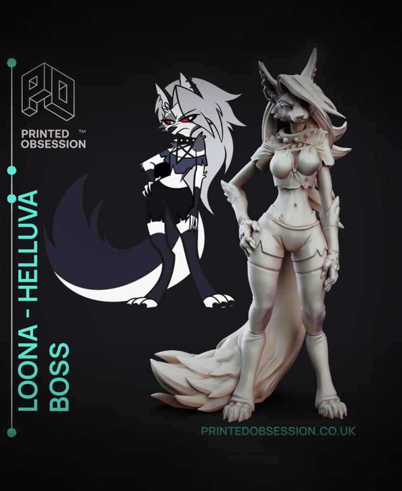 Loona - Helluva Boss - Anime Furry Fanart 3d model