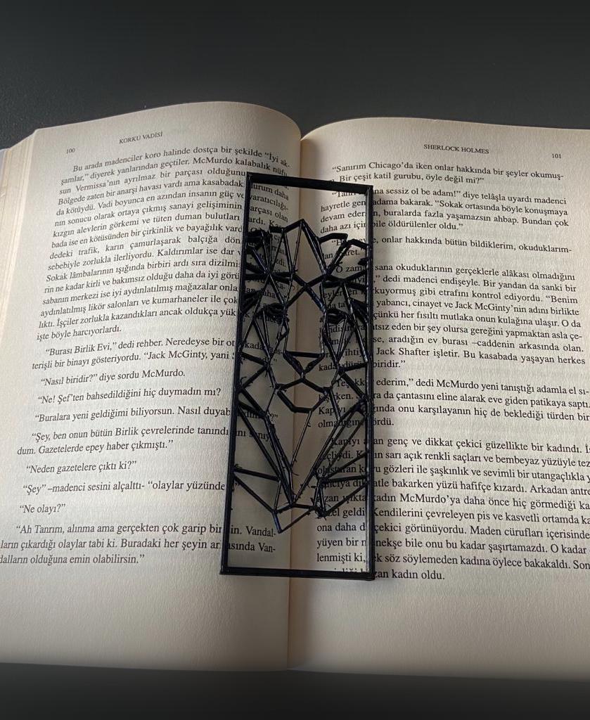 Geometric Lion Bookmark 3d model