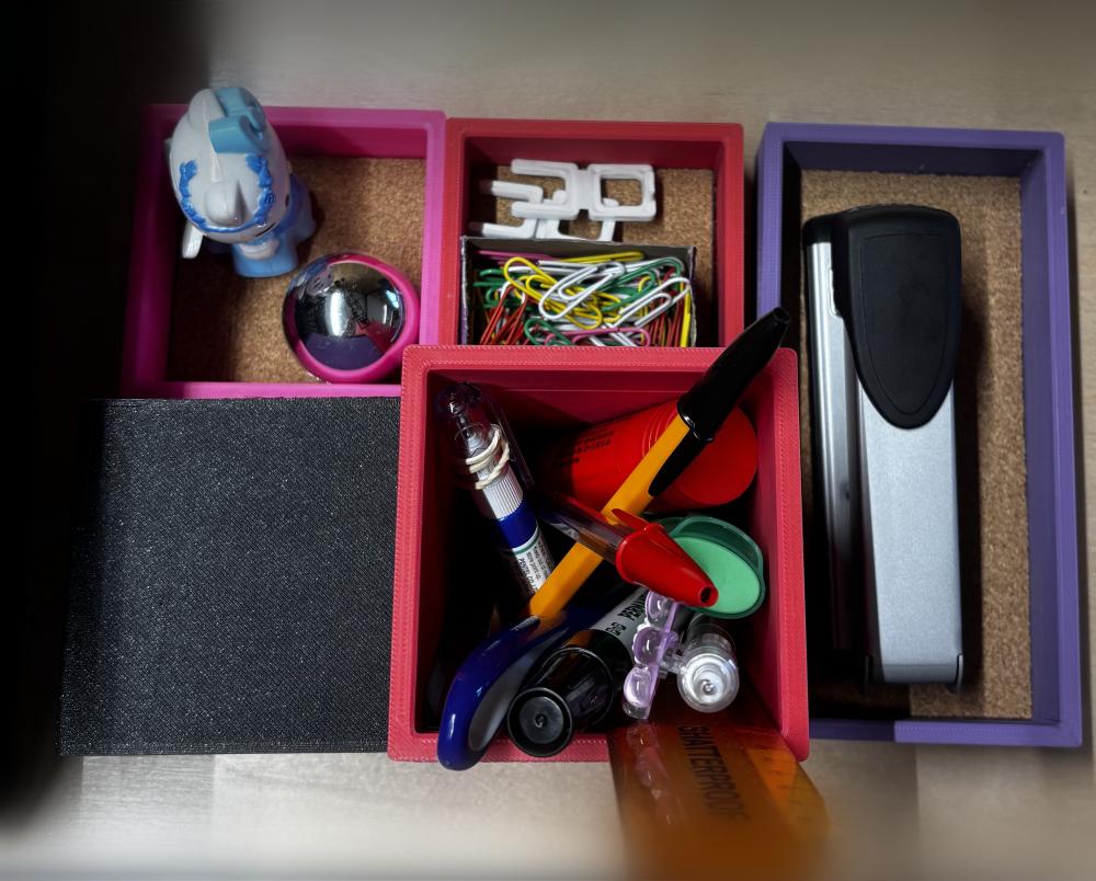 Magnetic Modular Desk Trays 3d model