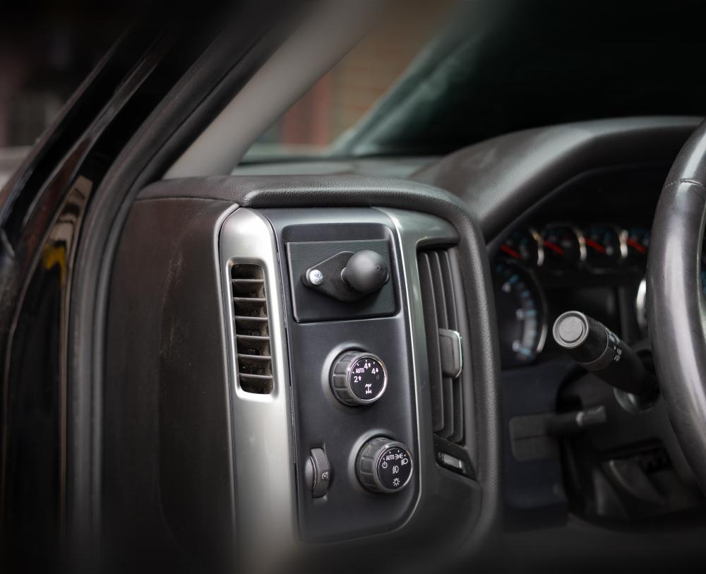 2014-2018 Silverado and Sierra 2-Hole AMPS Panel - Fits the cubby in the 4x4/headlight switch trim 3d model