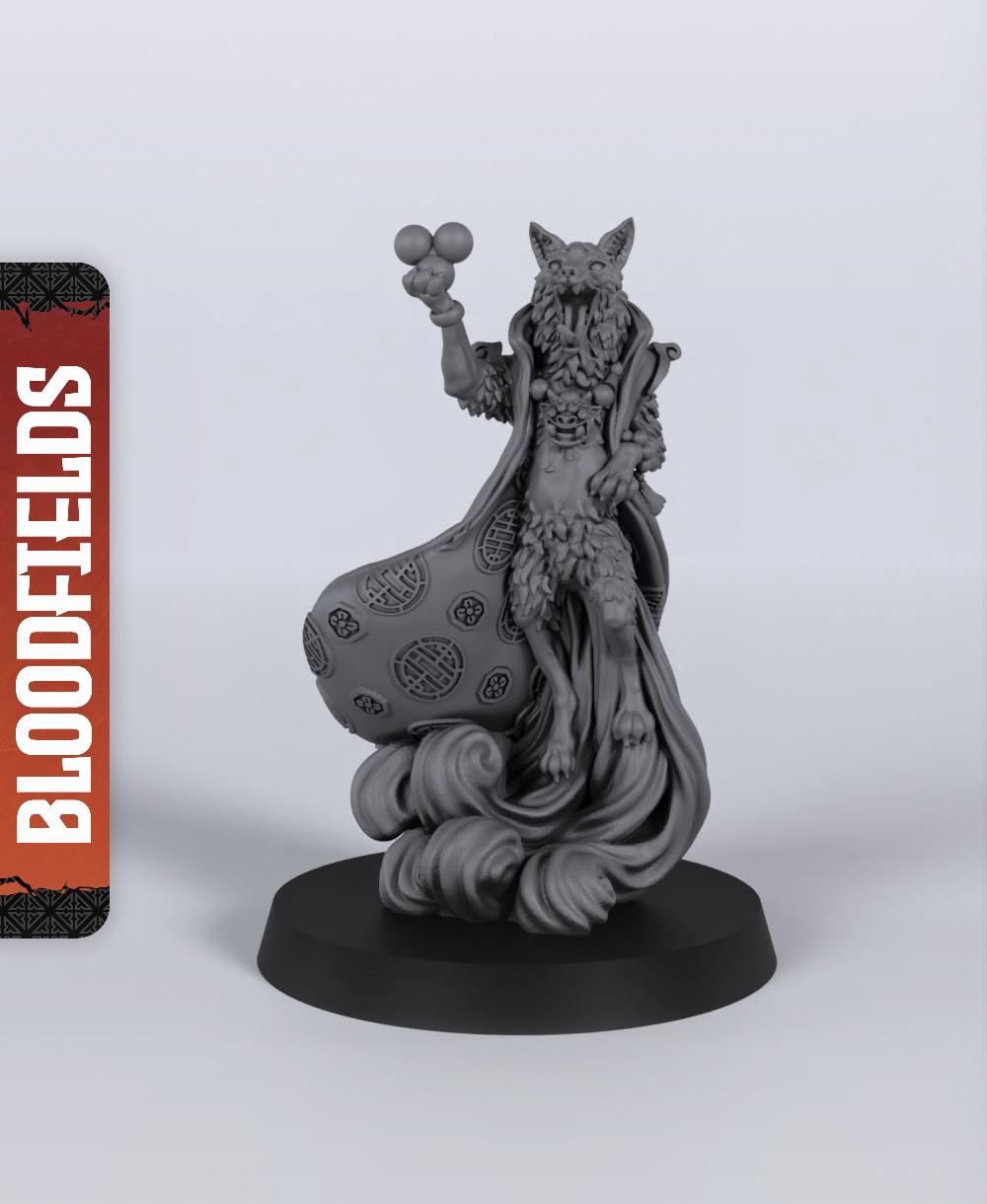 Kitsune - With Free Dragon Warhammer - 5e DnD Inspired for RPG and Wargamers 3d model