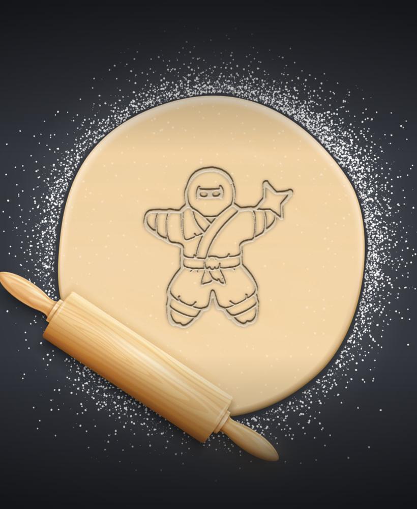 Ginger Ninja Cookie Cutter, Biscuit Cutter 3d model