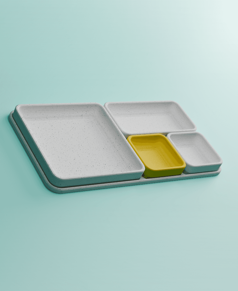 Elegant Customizable Desk Tray 3d model