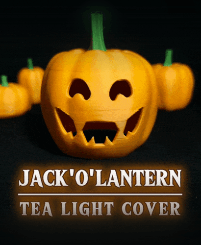 Jack'O'Lantern Decorative Tea Light Cover for Halloween [2024] 3d model