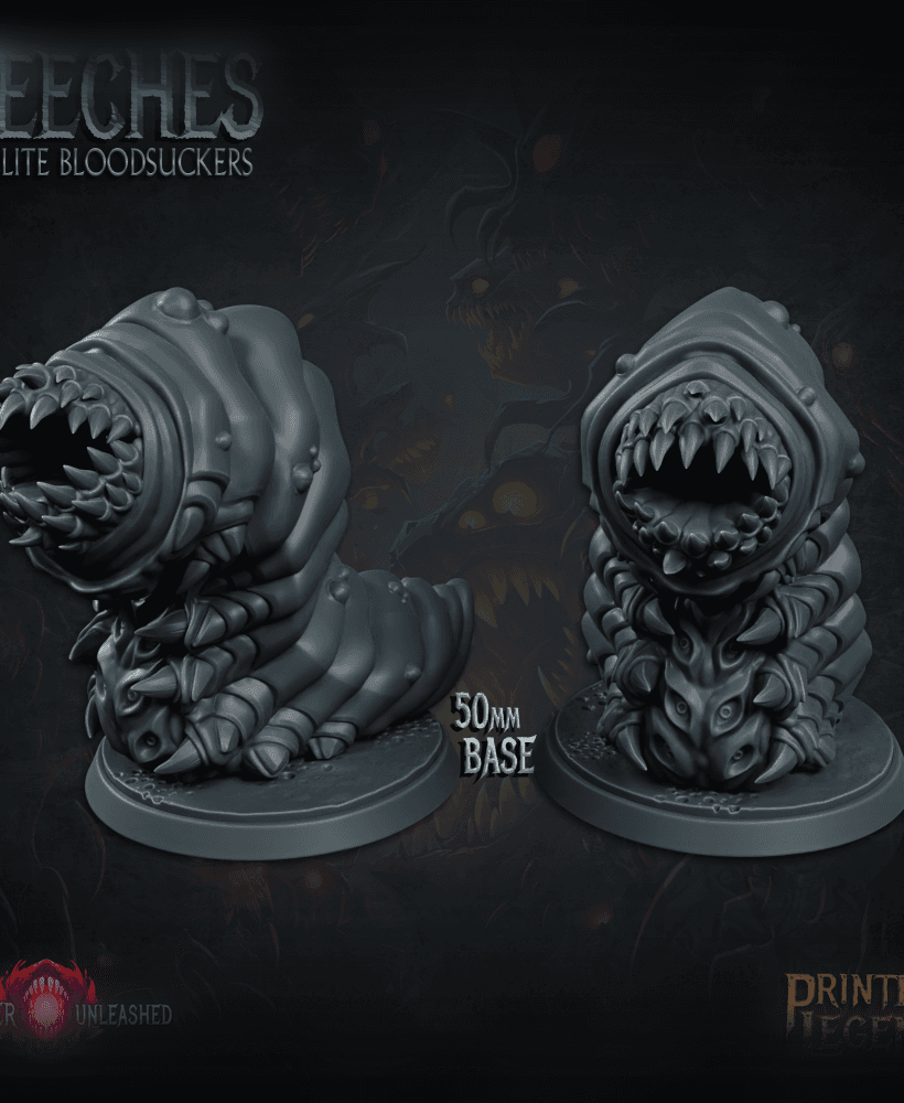 2x Leeches (50mm Bases) 3d model