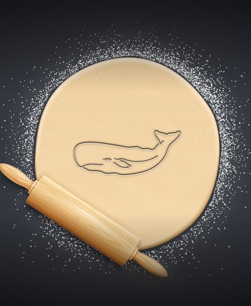 Whale Cookie Cutter, Biscuit Cutter 3d model