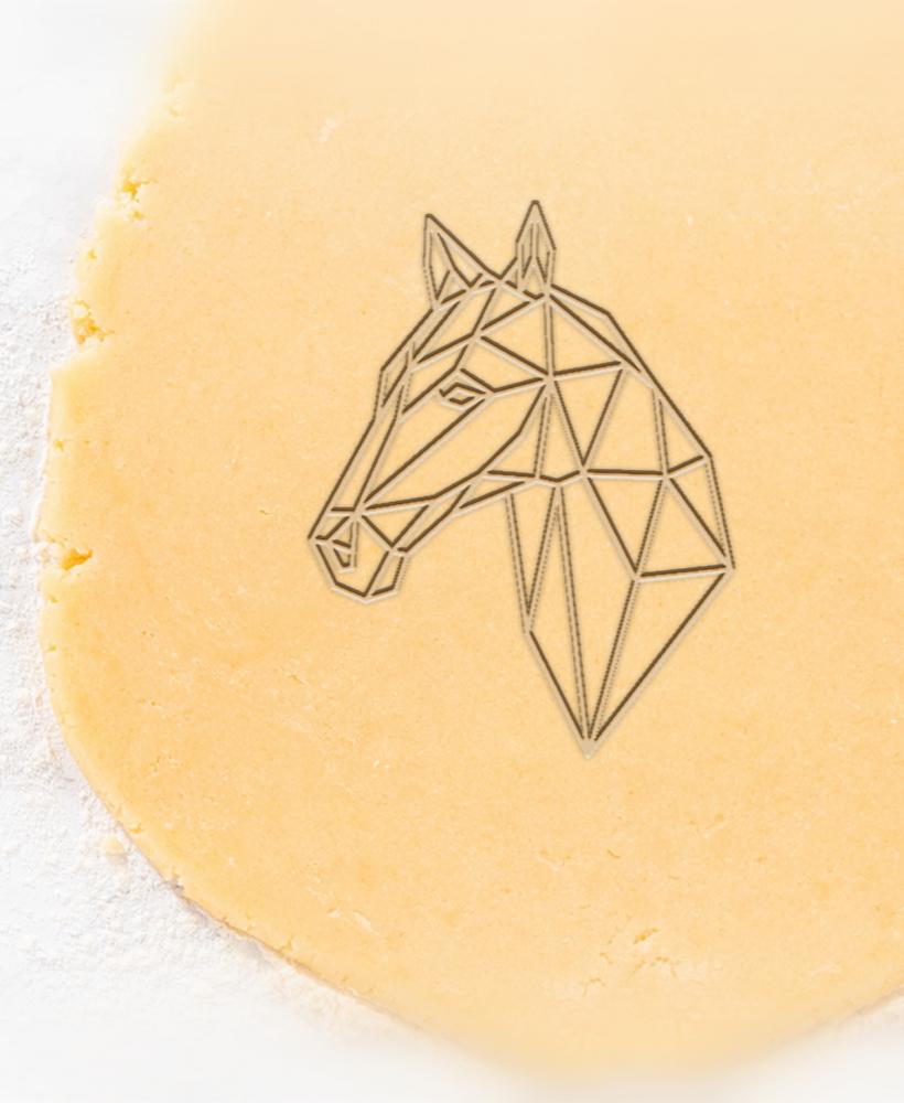 Geometric Horse Cookie Cutter, Biscuit Cutter 3d model