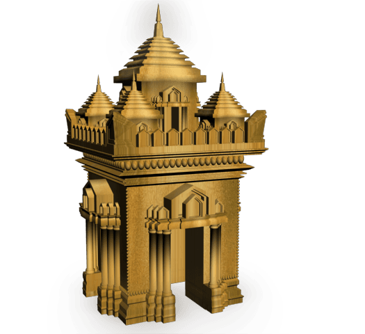 Replica of Vientiane arch.stl 3d model