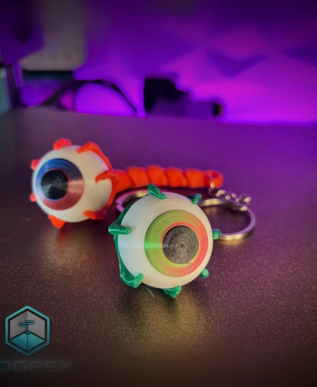 Eyeballs Keychains & Wall mount 3d model