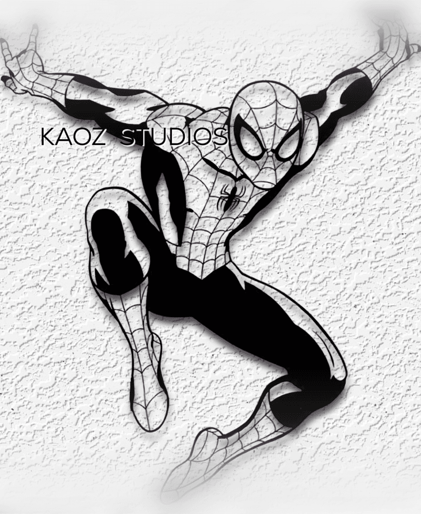 spiderman wall art avengers superhero decor marvel fanart 3d model