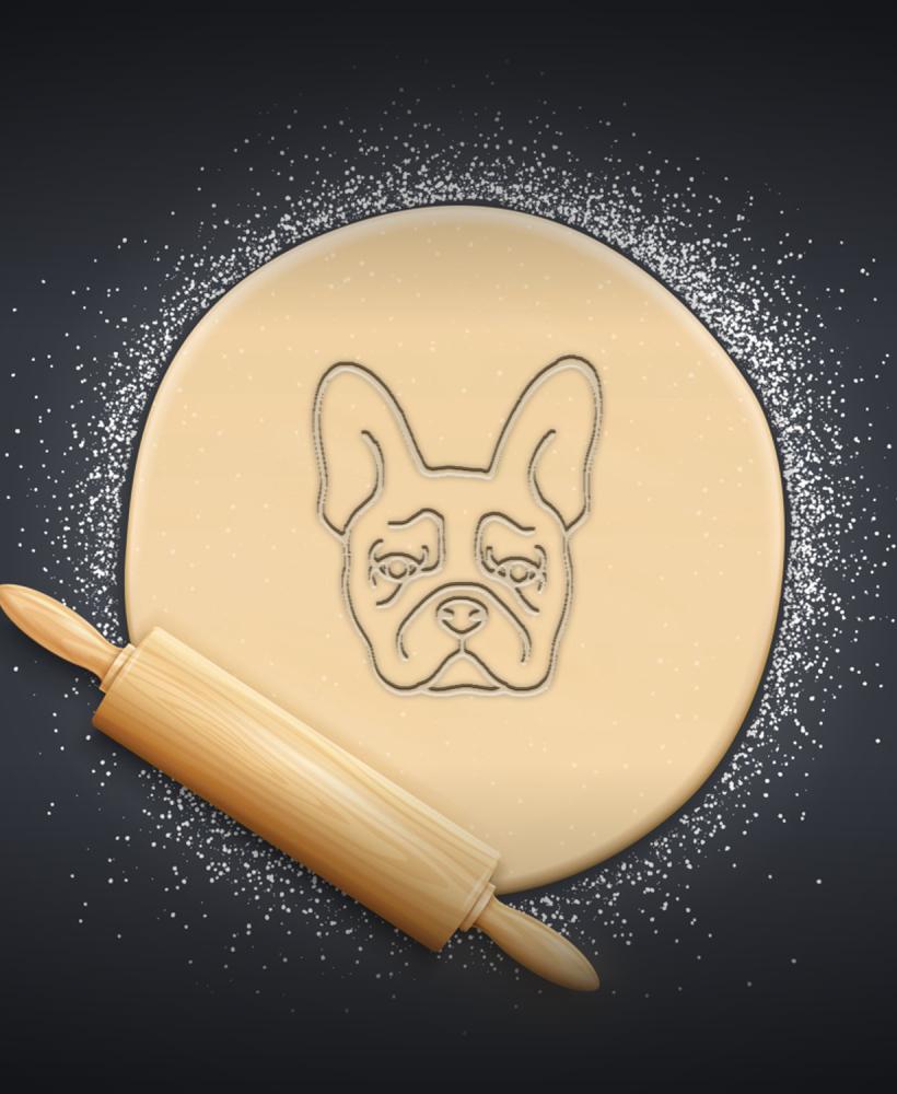 French Bulldog Cookie Cutter, Biscuit Cutter 3d model