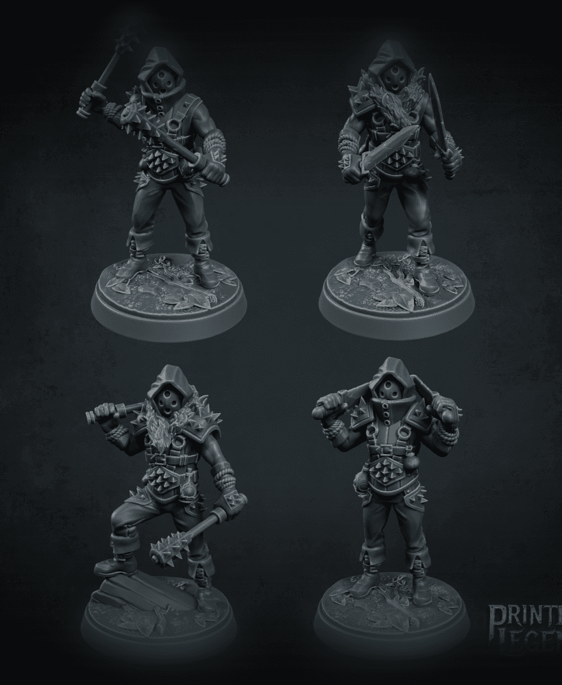 Marauder x4 (25 mm Bases) 3d model