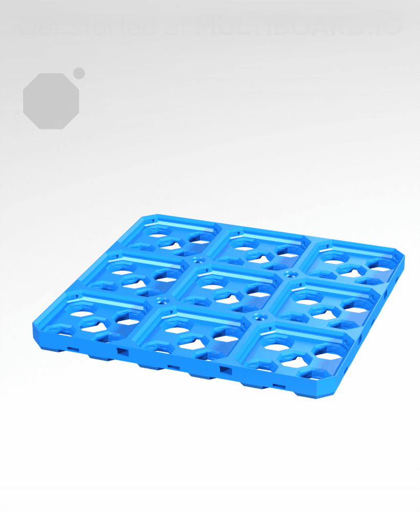 3x3 - Multibin Base Plate 3d model