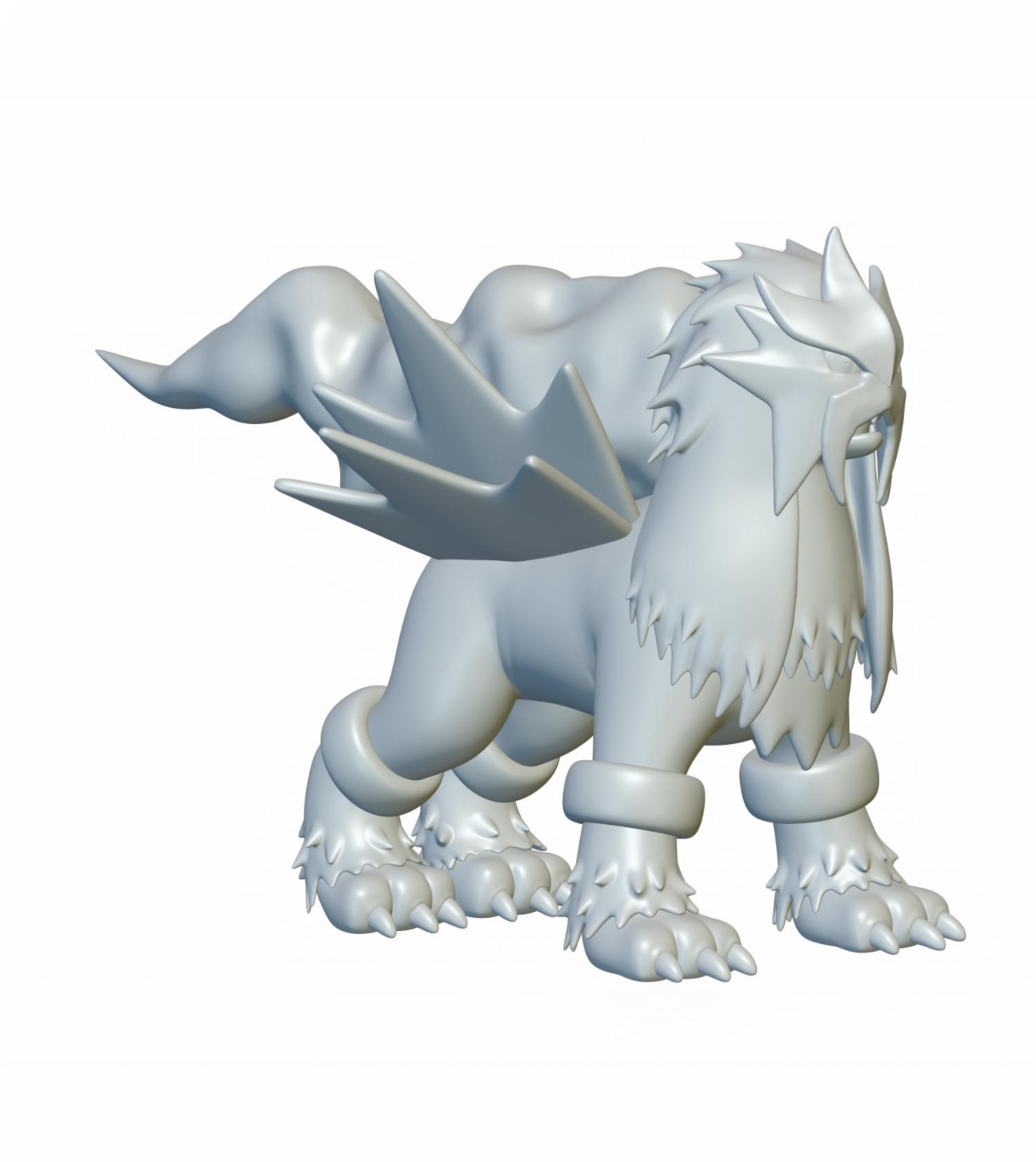 Pokemon Entei #244 - Optimized for 3D Printing  3d model