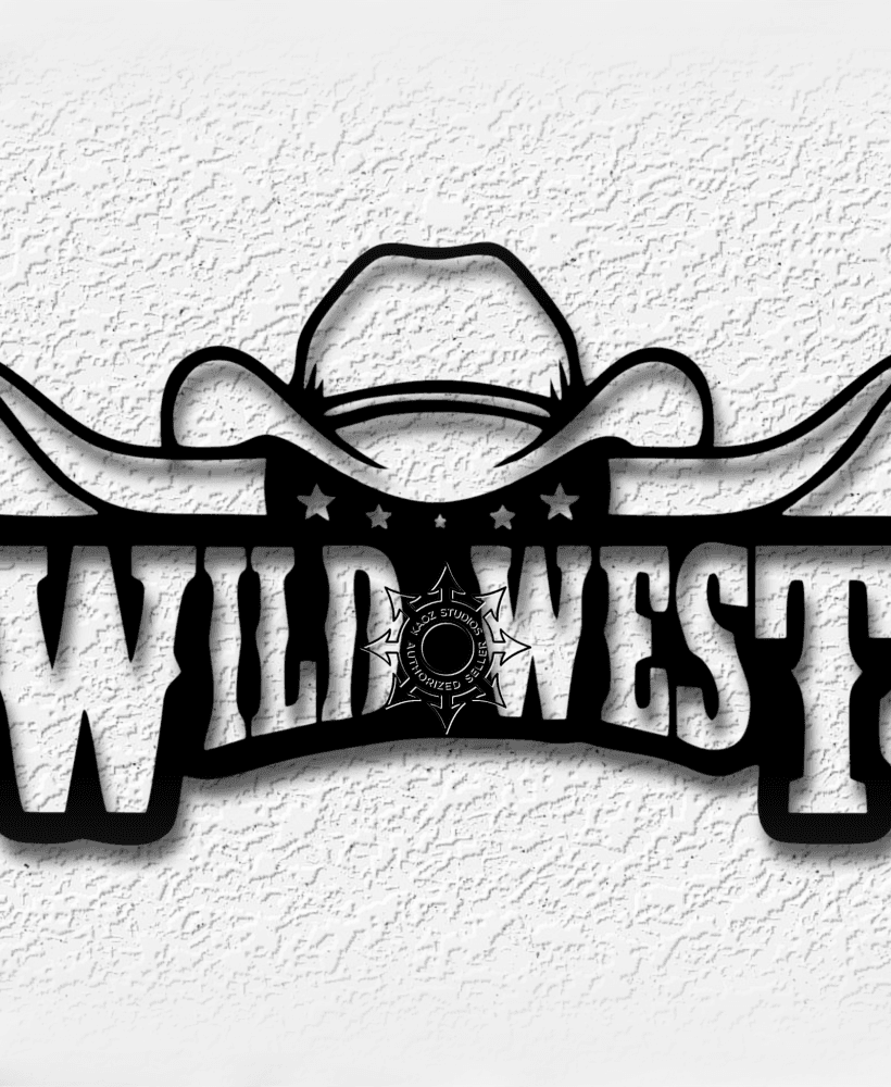 wild west wall art country sign western decor 3d model