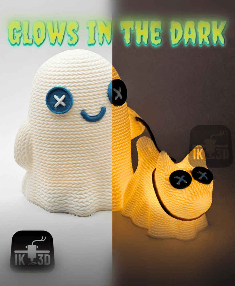 Cute Crochet Ghost with Dog Candle Holder  3d model