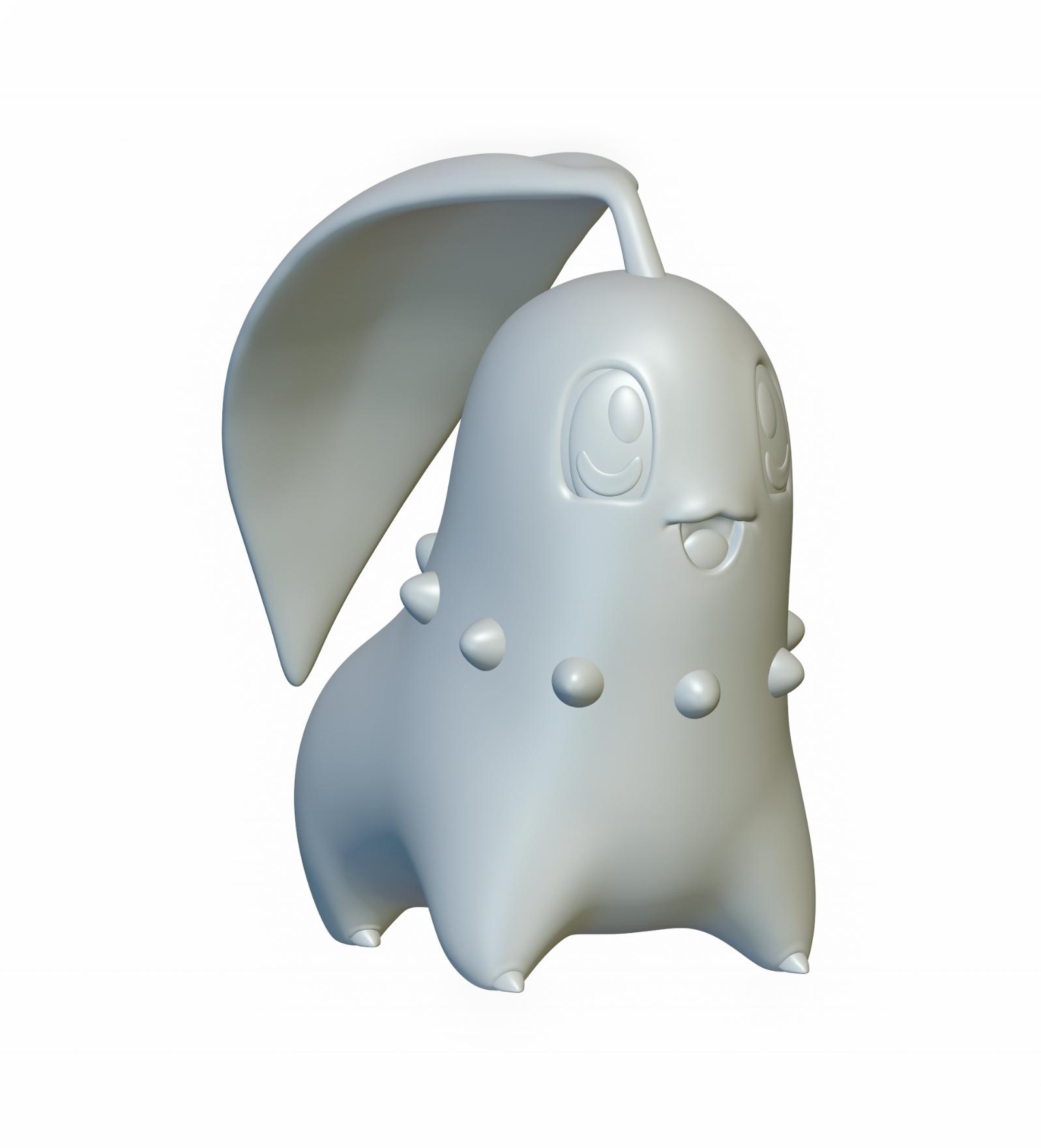 Pokemon Chikorita #152 - Optimized for 3D Printing 3d model