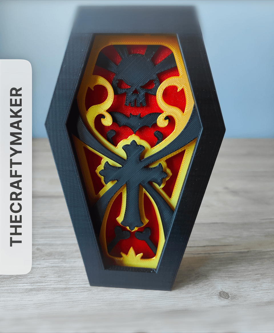 Skull Coffin Box  by TheCraftyMaker 3d model