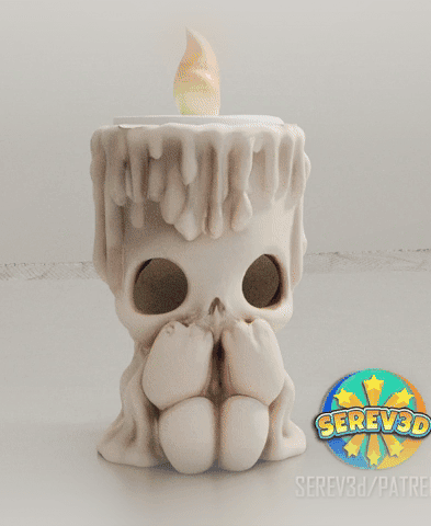 Cute Creepy Candle Holder - NO SUPPORTS needed 3d model