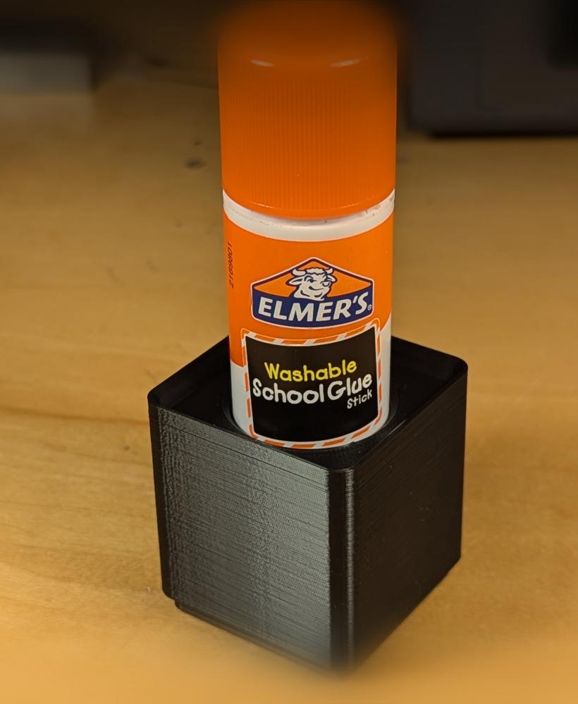 Gridfinity Glue Stick Holder - Elmer's Large (22g) 1x1 6u high 3d model