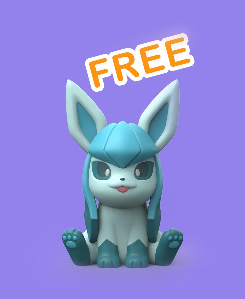 Glaceon (Easy Print No Supports) 3d model