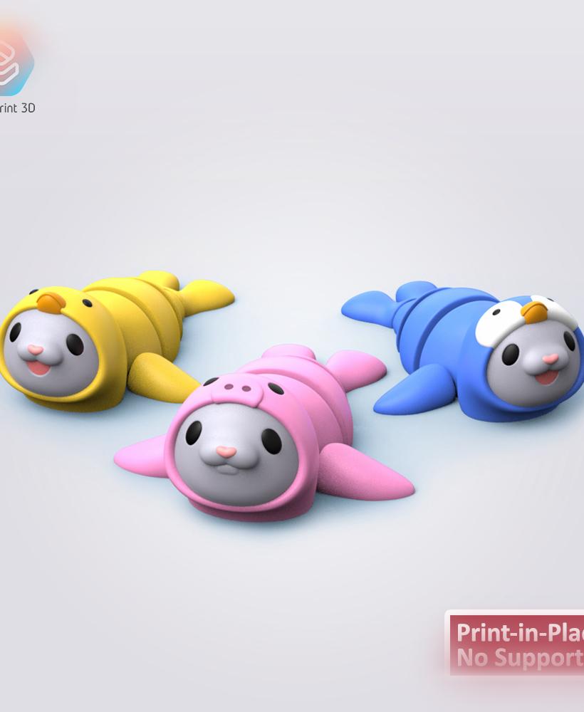 Seal Pup Costume 3d model