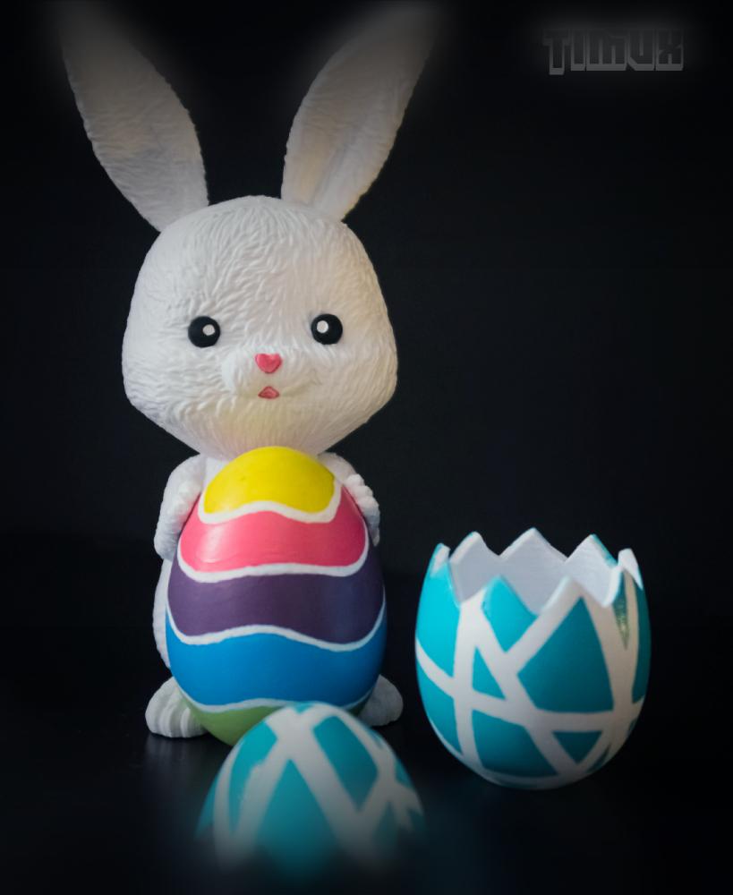 EASTER BUNNY WITH EGG 3d model